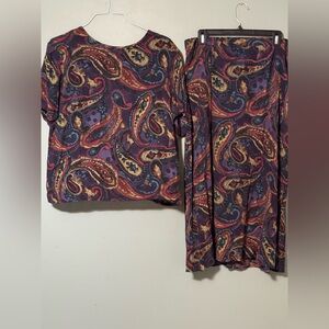 Liz & Me Paisley Skirt Set - Multicolor